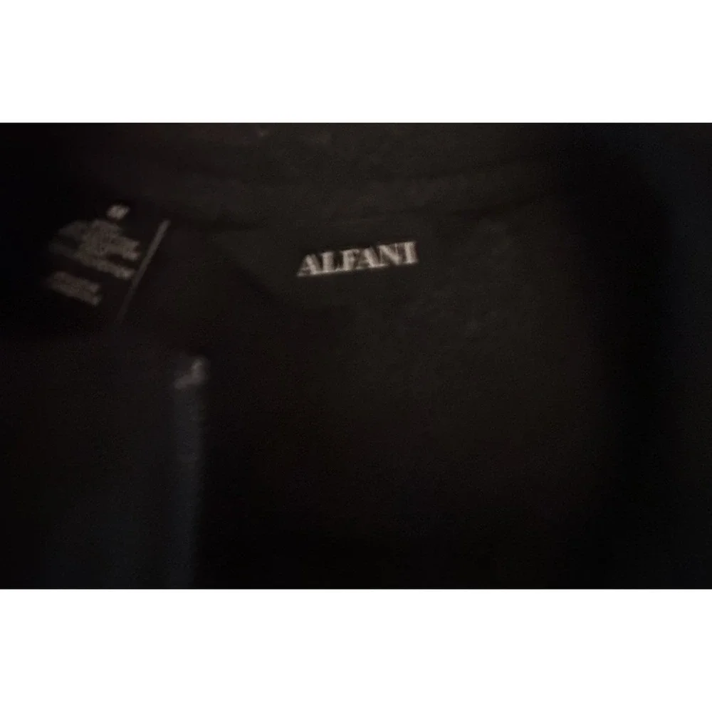 Mens Alfani Zip Casual Jacket Charcoal Gray Sweatshirt Coat Preppy Medium